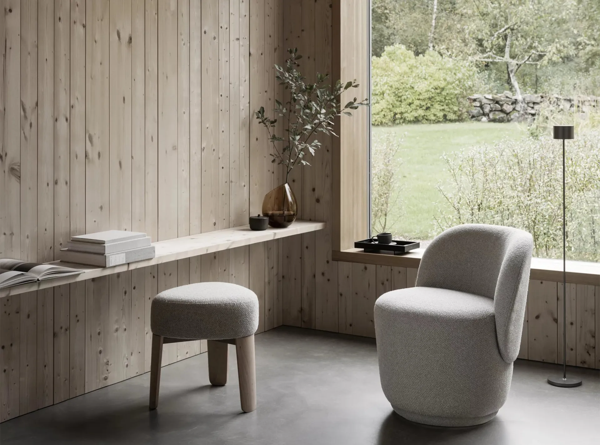 Kuon fåtölj med snurrfunktion, Socia desert blomus