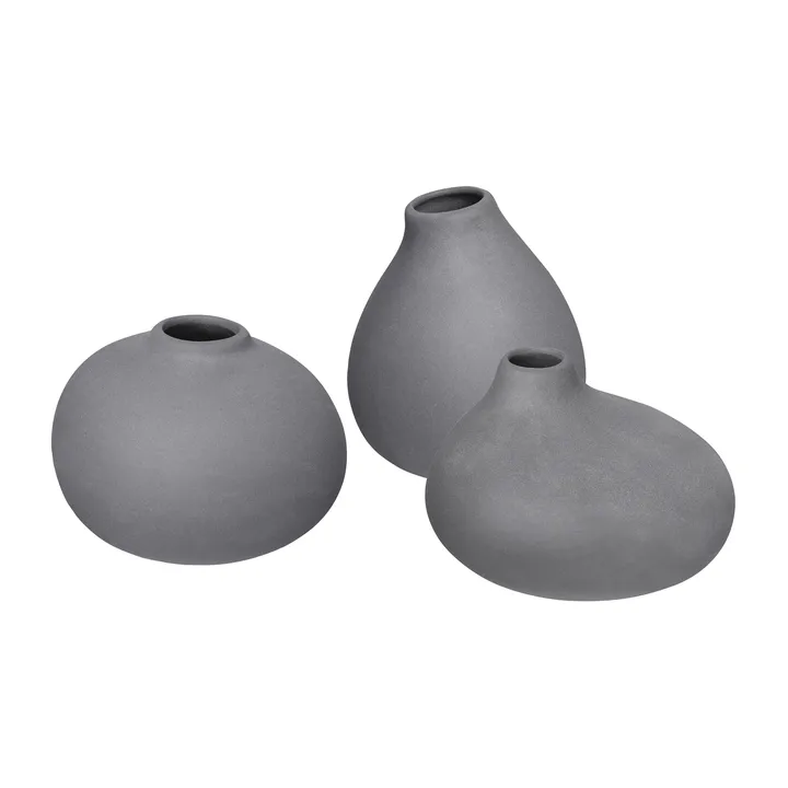 Nona vas 3-pack - Pewter - blomus
