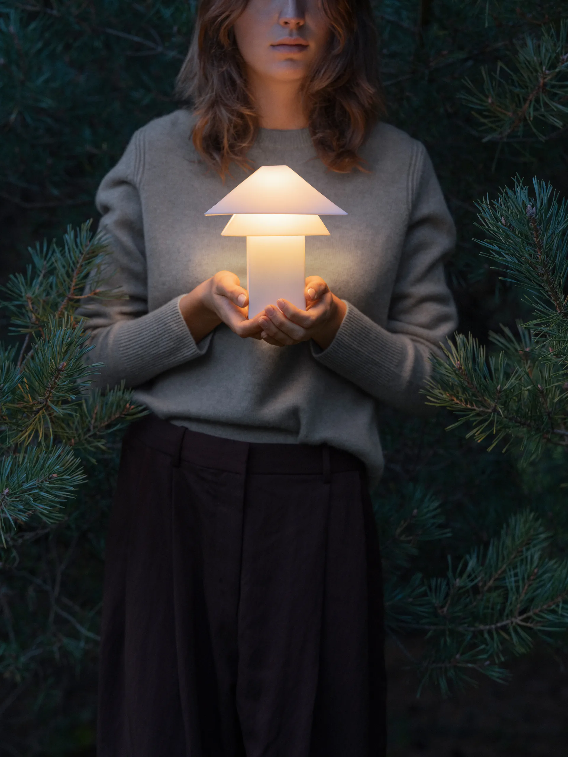 Sanaka bordslampa portabel, White blomus