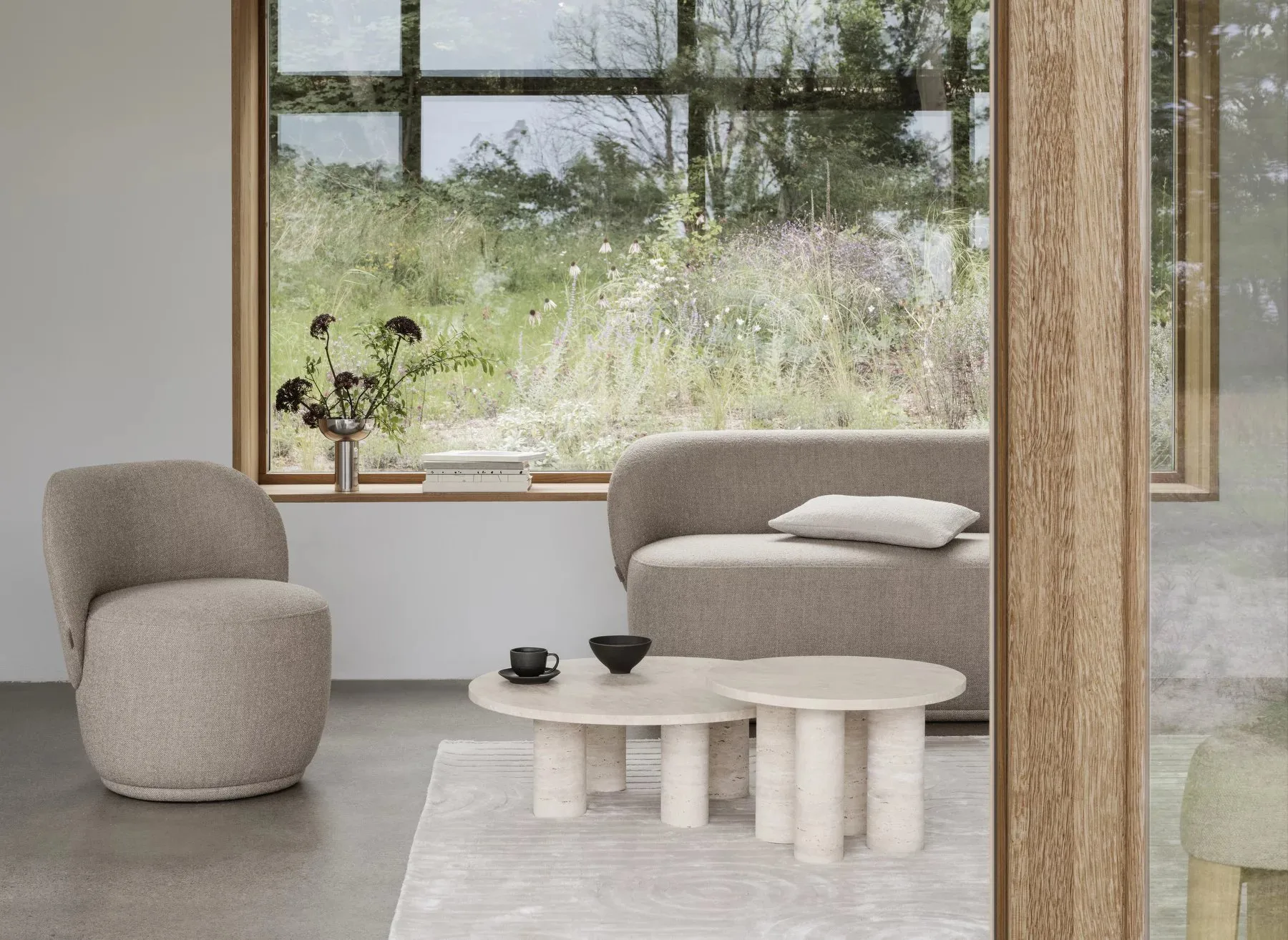 Uzu matta S 140x200 cm, Beige blomus