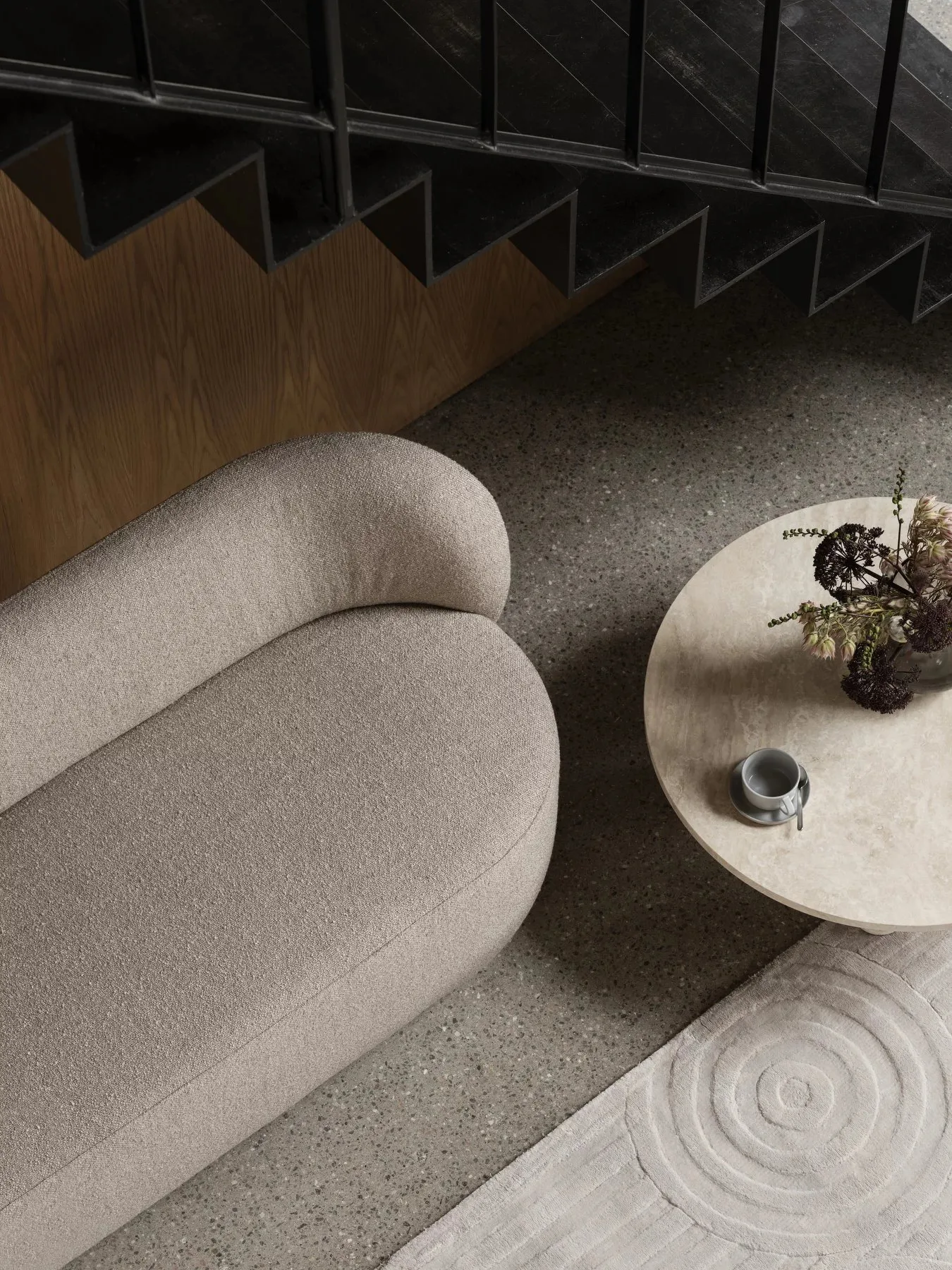 Uzu matta S 140x200 cm, Beige blomus