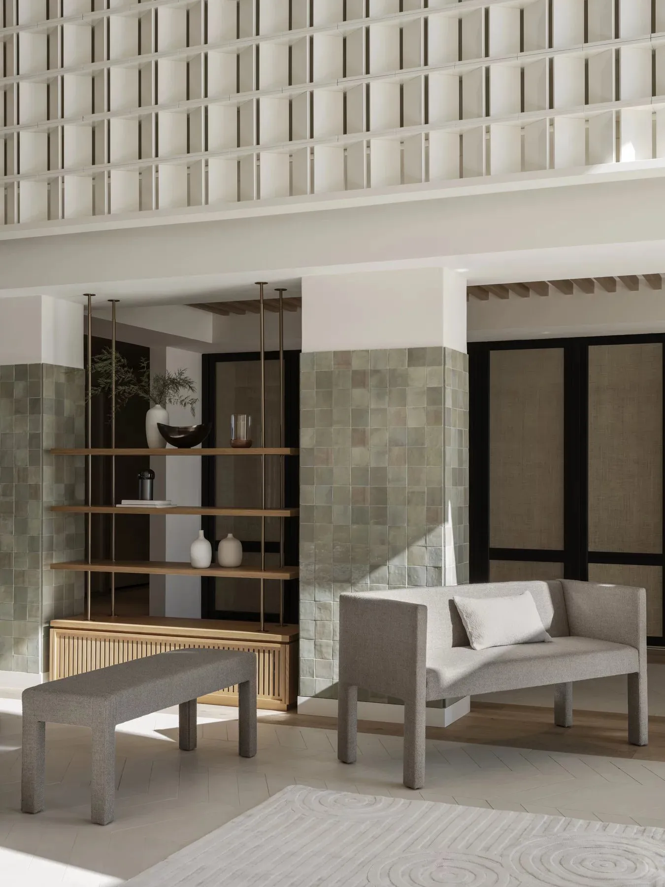 Uzu matta S 140x200 cm, Beige blomus