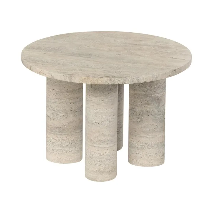 Volos sidobord S Ø52 cm - Travertine - blomus