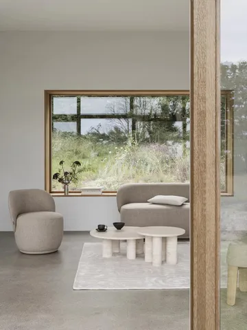 Volos sidobord S Ø52 cm - Travertine - blomus