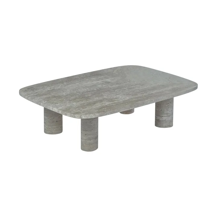 Volos soffbord L 100x70 cm - Silver Travertine - blomus