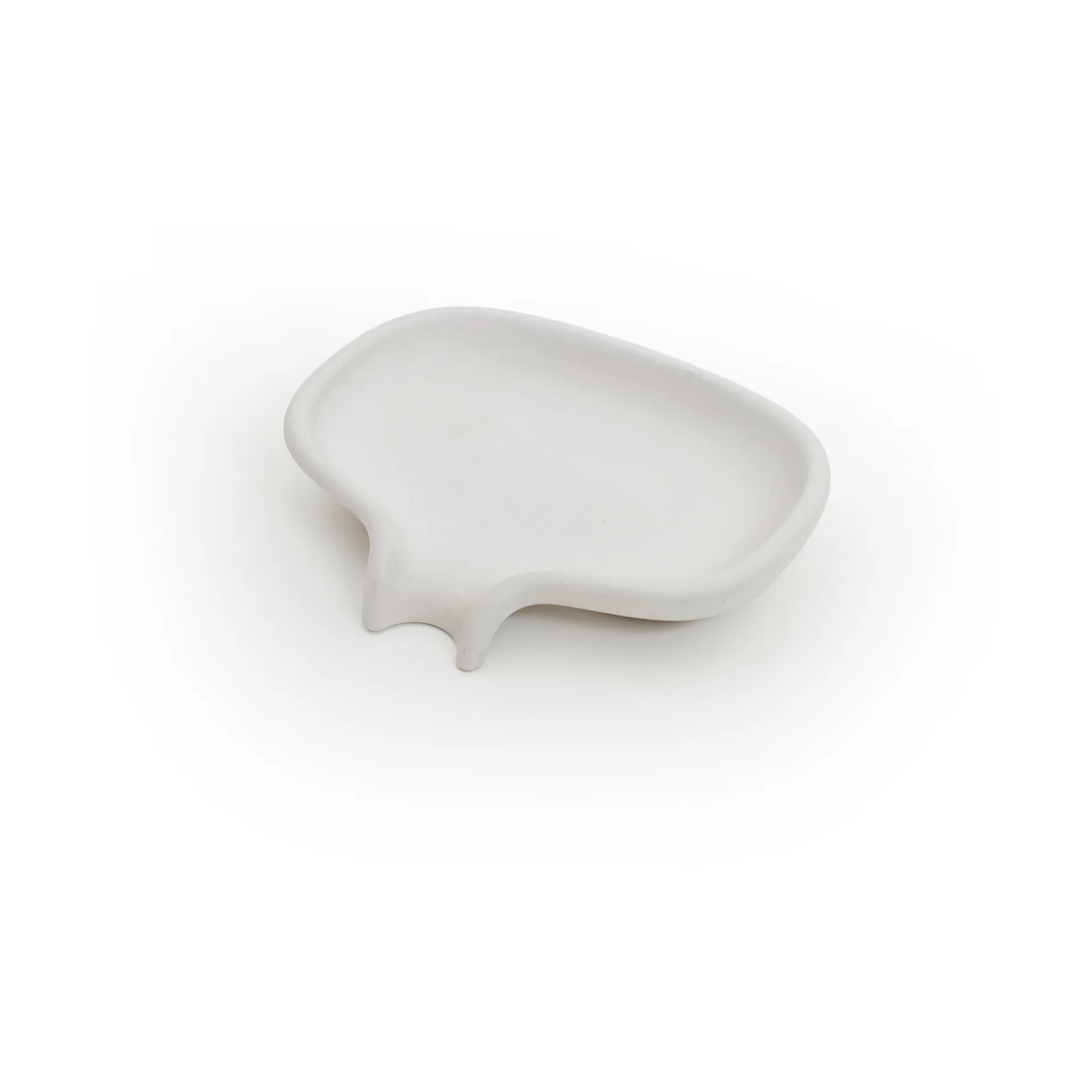 Soap Saver Flow tvålfat med avrinningspip betong, Vit Bosign