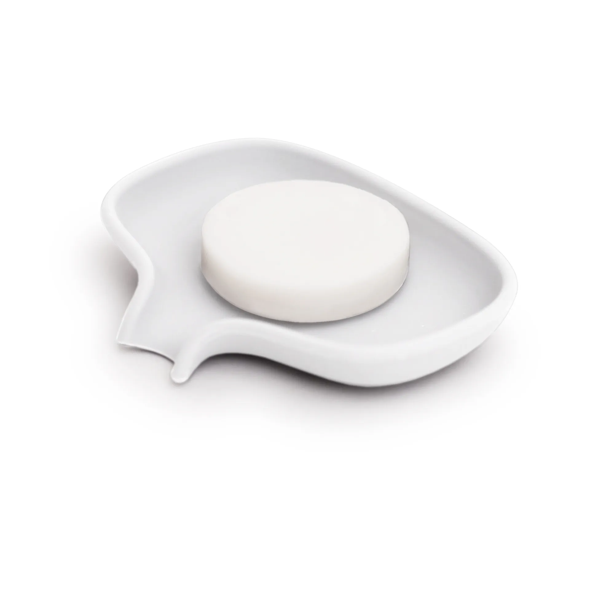 Soap Saver Flow tvålfat med avrinningspip small, Vit Bosign