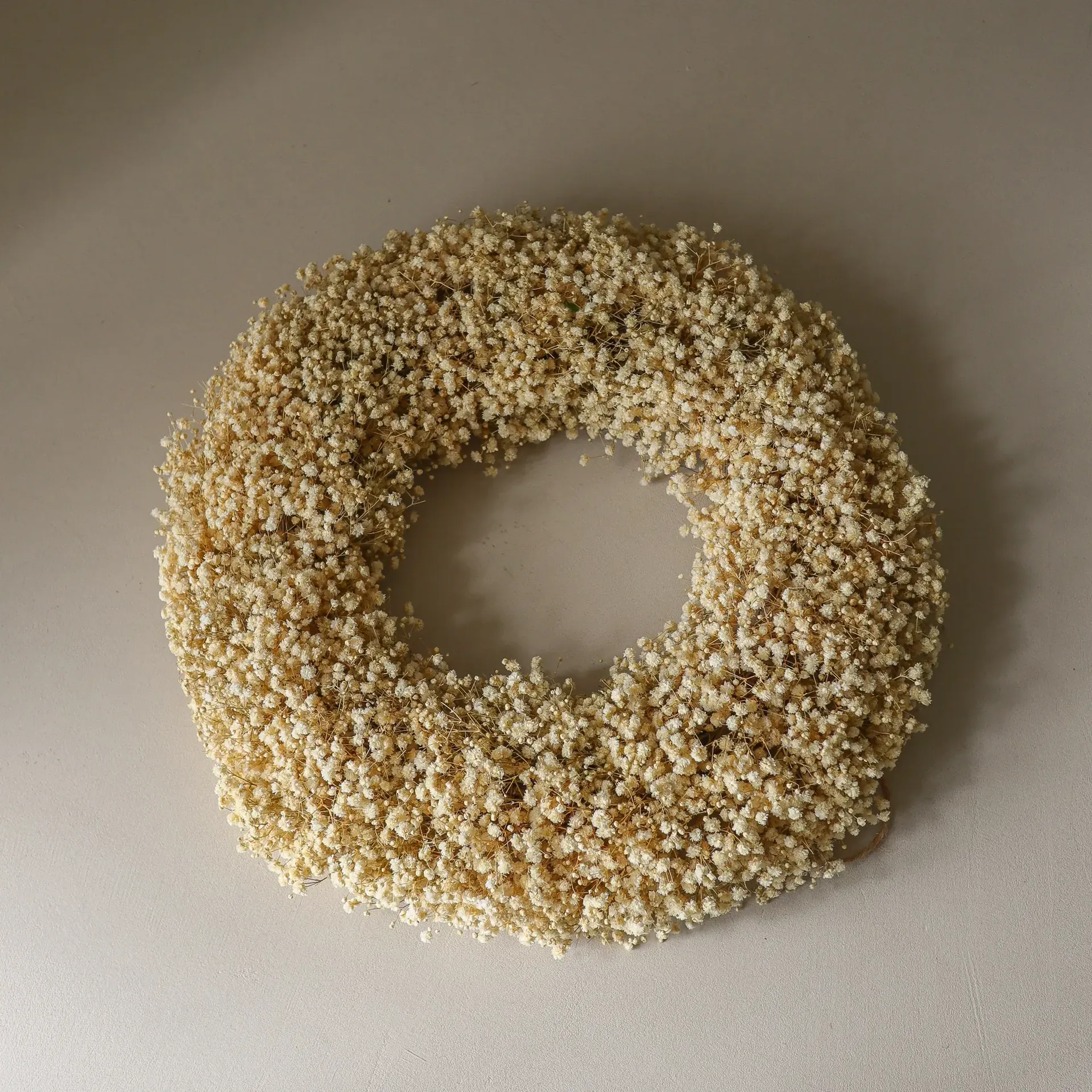 Brudslöja Wreath blomkrans, Yellow, Ø40 cm Botané