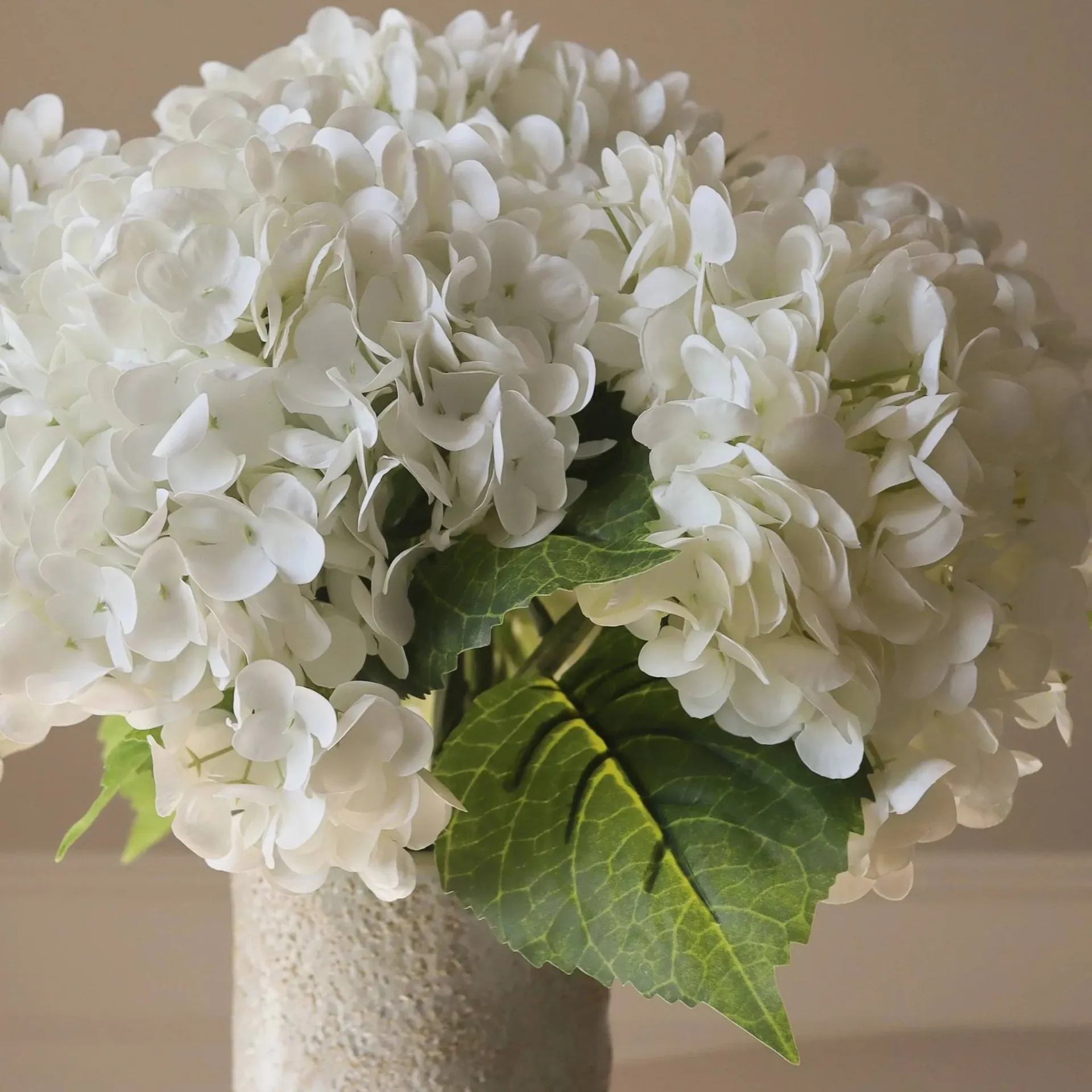 Hortensia konstgjord bukett, Vit, 7 st Botané