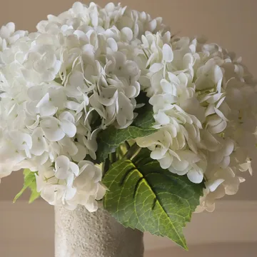 Hortensia konstgjord bukett - Vit, 7 st - Botané