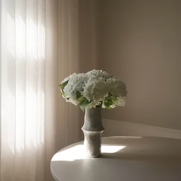 Hortensia konstgjord bukett - Vit, 7 st - Botané