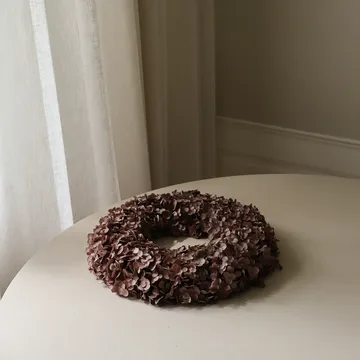 Hortensia Wreath blomkrans - Brown, 40 cm - Botané