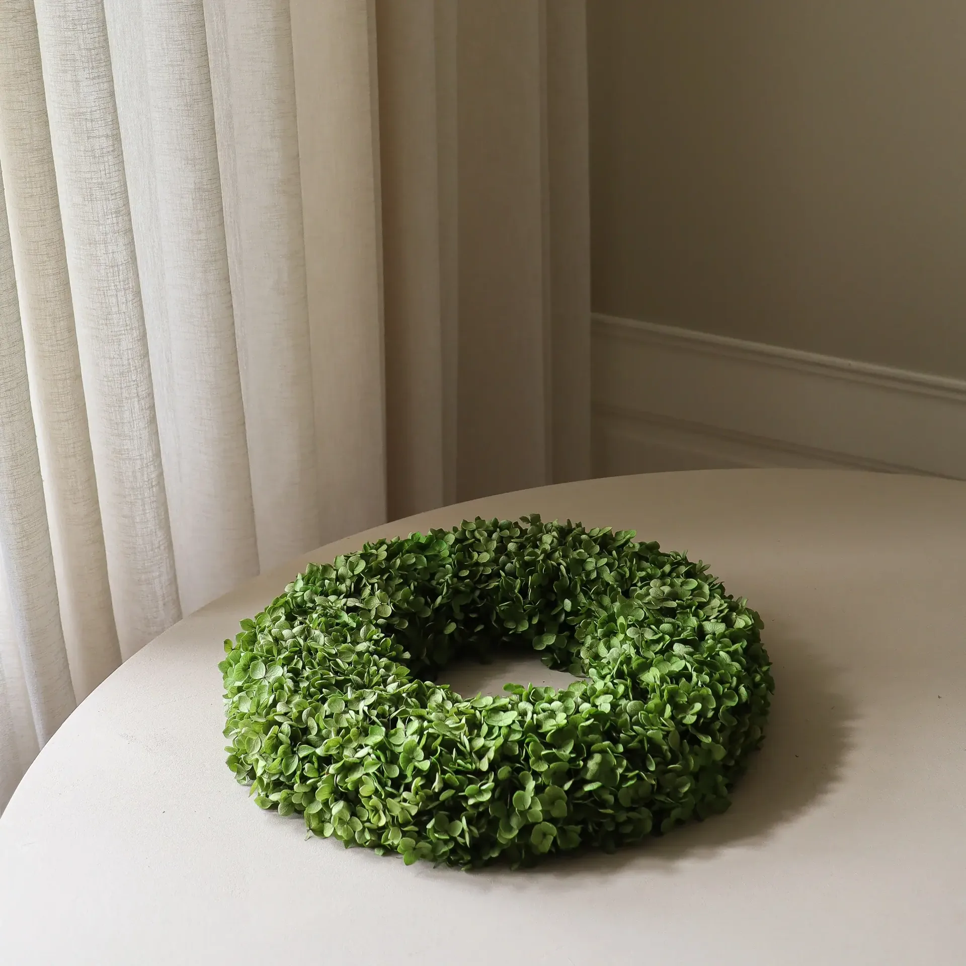 Hortensia Wreath blomkrans, Green, Ø40 cm Botané
