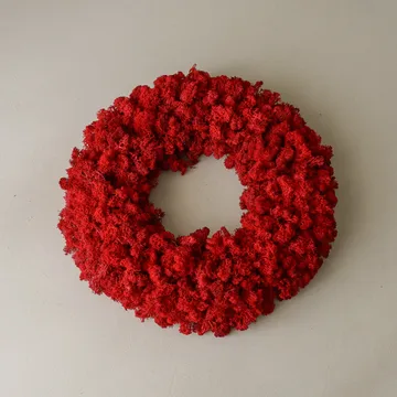 Moss Wreath mosskrans - Red, Ø40 cm - Botané