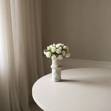 Rosor konstgjord bukett - Mini, vit 10 st - Botané