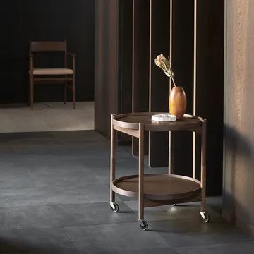 Bølling Tray Table model 50 rullbord - Ek rökt, rökt oljat ekstativ - Brdr. Krüger