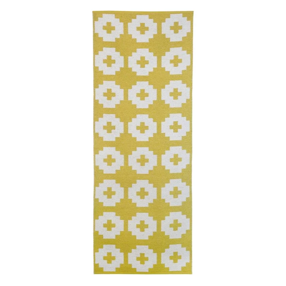 Flower matta sun (gul), 70x200 cm Brita Sweden