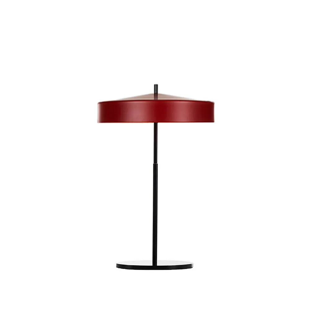 Cymbal bordslampa, röd matt, svart sladd Bsweden