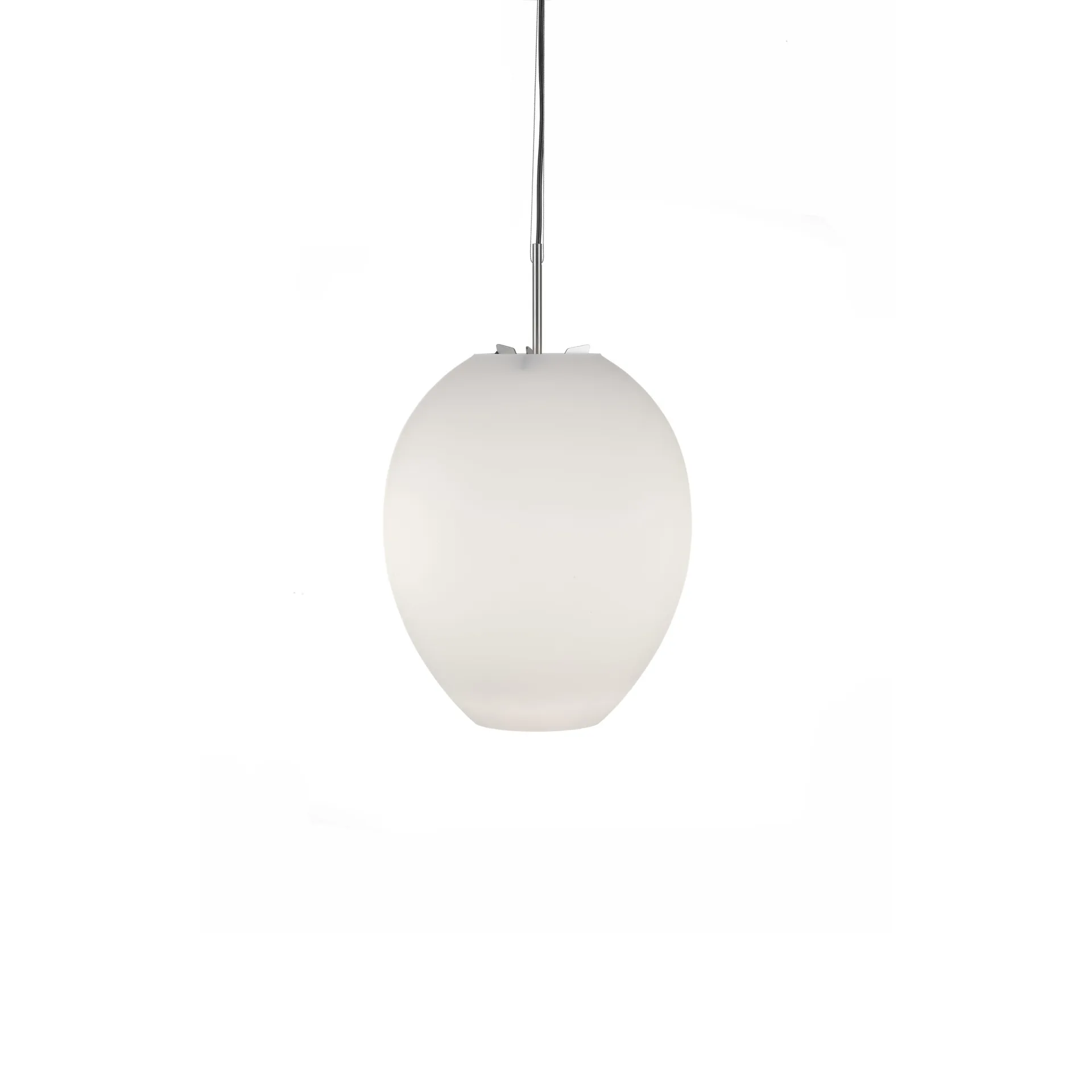 Egg pendel, vit/rostfritt stål, opalglas Bsweden