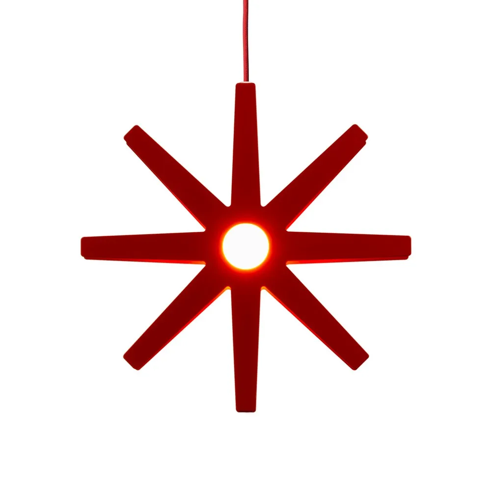 Fling 78 adventsstjärna, röd, röd sladd Bsweden