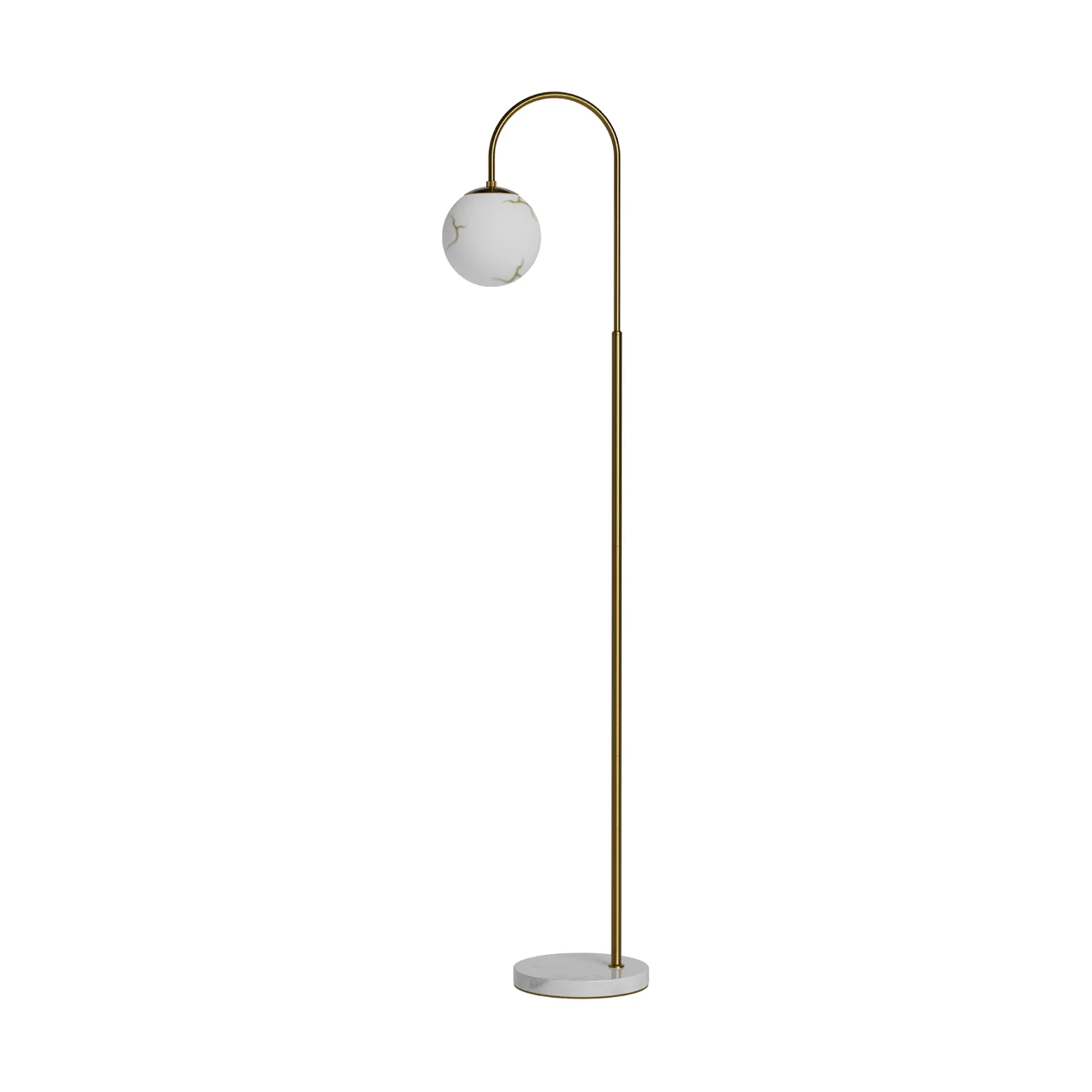 Bellagio golvlampa 163 cm, Mässing-vit By Rydéns