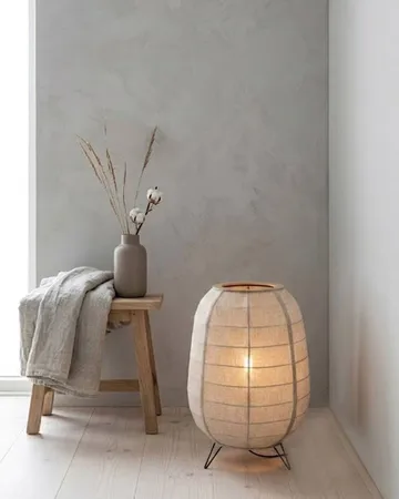 Delino golvlampa - Natur, Ø40x57 cm - By Rydéns