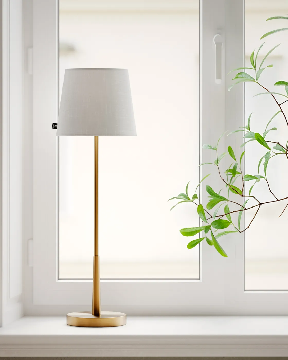 Lumi bordslampa 68,5 cm, Guld-vit By Rydéns