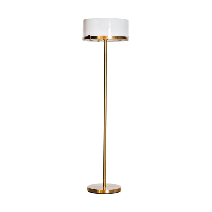 Marcel golvlampa 150 cm - Mässing-vit - By Rydéns