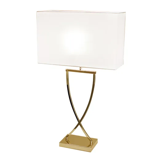 Omega bordslampa 52 cm - mässing-vit - By Rydéns