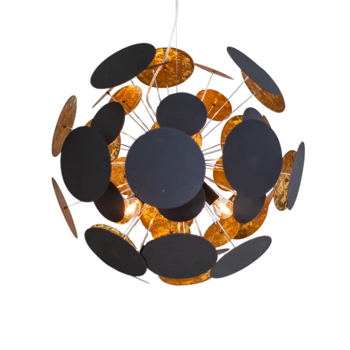 Planet taklampa 50 cm - svart-guld - By Rydéns