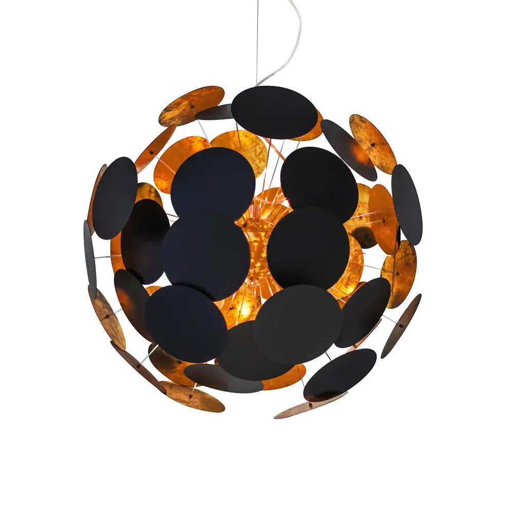 Planet taklampa 66 cm, svart-guld By Rydéns