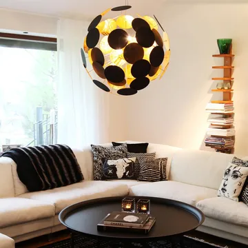 Planet taklampa 66 cm - svart-guld - By Rydéns
