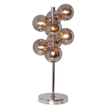 Splendor bordslampa - Krom-rökgrå - By Rydéns