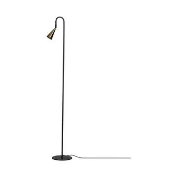 Spline golvlampa - Svart-mässing, 140 cm - By Rydéns