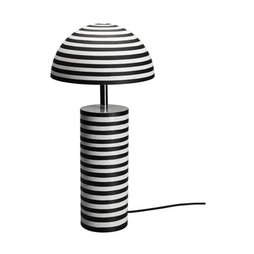 Stripe bordslampa - Vit-svart, 50 cm - By Rydéns