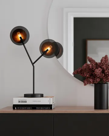 Turno bordslampa 59 cm - Matt svart-guld - By Rydéns