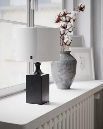 Woody bordslampa 41 cm - Svart-vit - By Rydéns