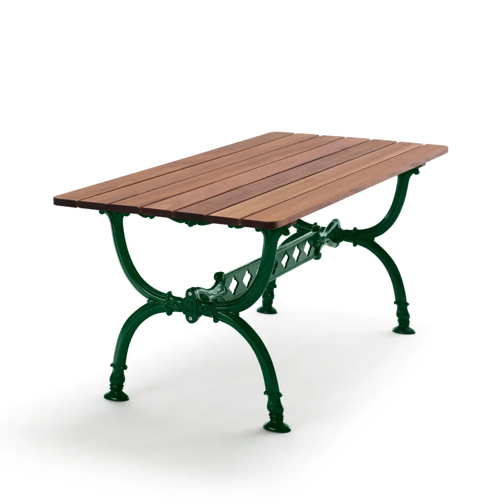 Byarum bord 142x72 cm, Mahogny, grönt stativ Byarums bruk