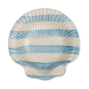 Armona stripe tallrik 23,5x23,5 cm - Ljusblå-vit - Byon
