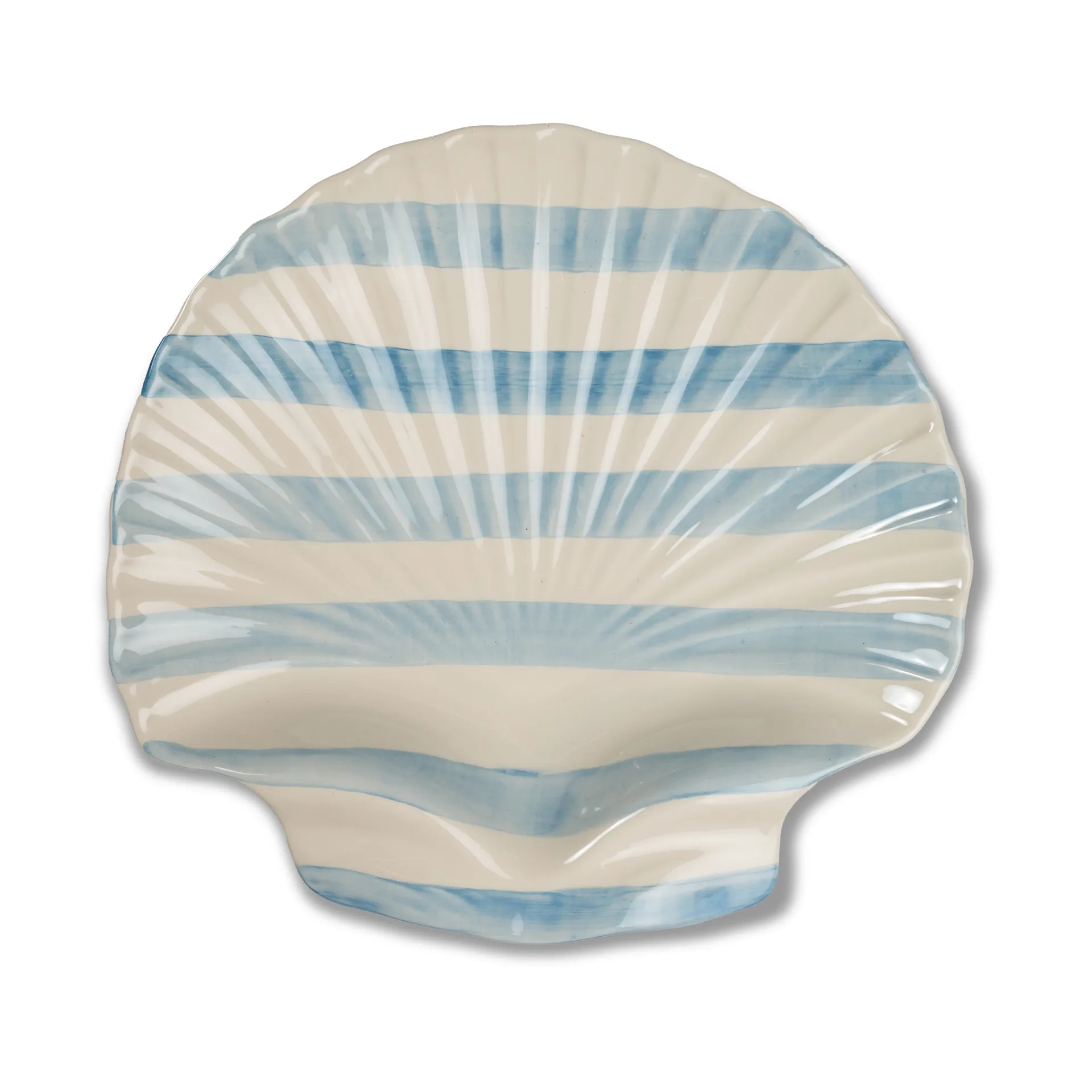 Armona stripe uppläggningsfat 32x32,5 cm, Ljusblå-vit Byon