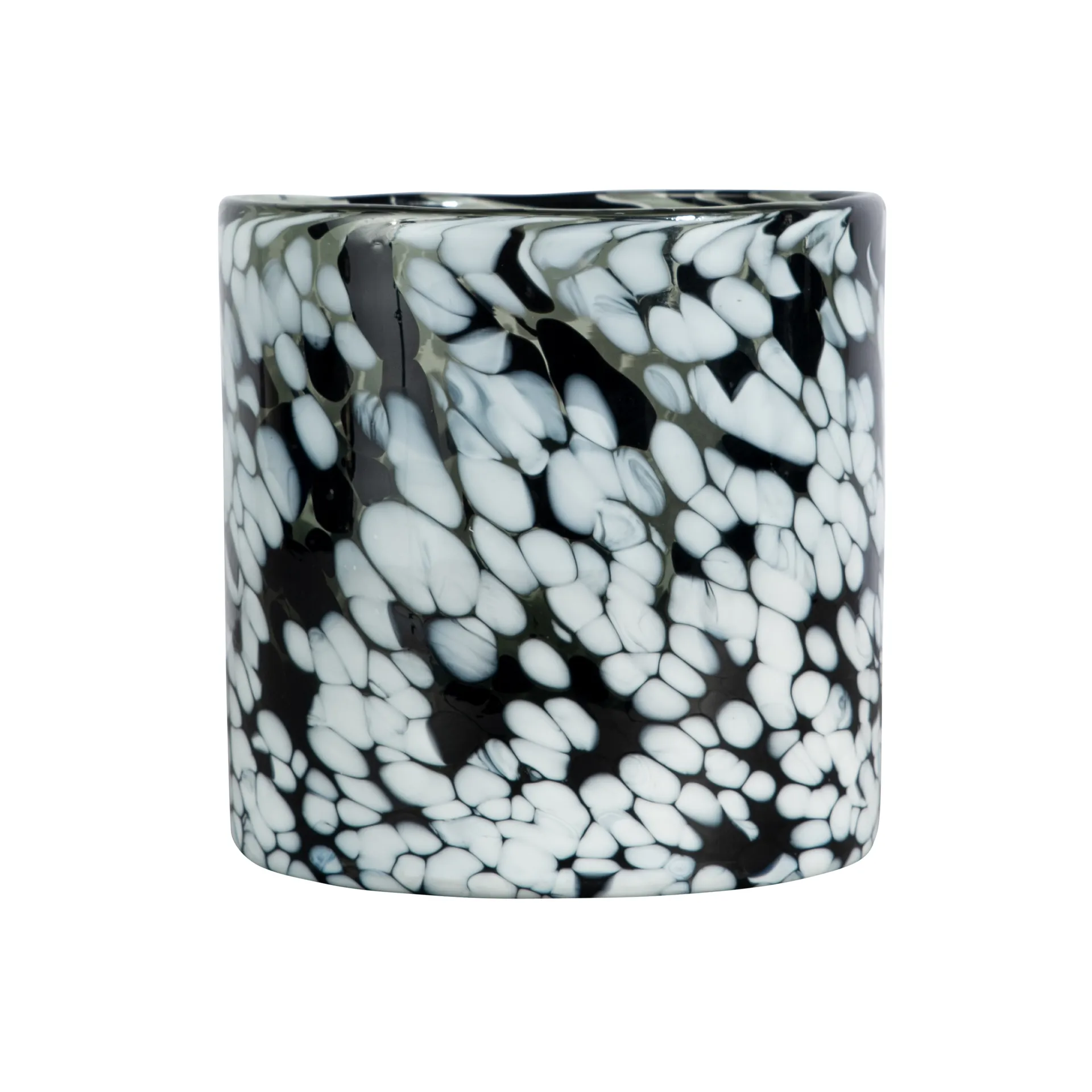 Calore ljuslykta M Ø15 cm, Black-white Byon