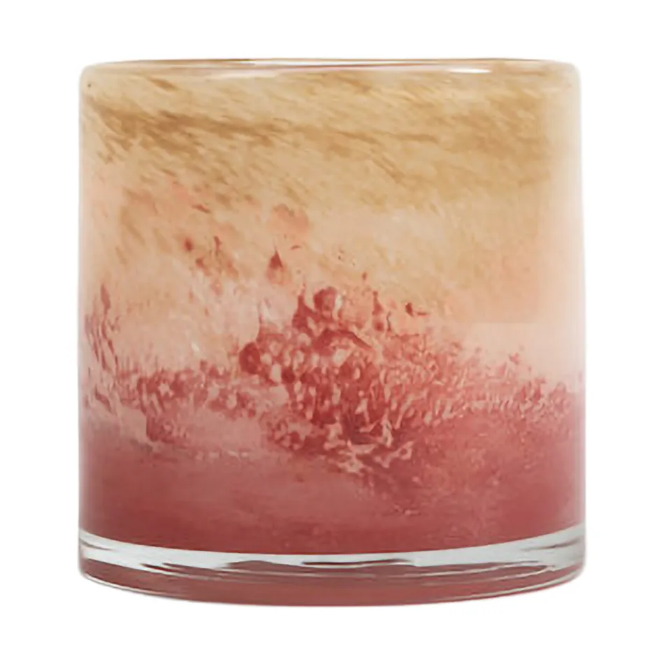 Calore ljuslykta XS Ø10 cm, Rosa-beige-bordeaux Byon