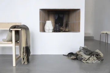 Check pläd - Mixed beige - Byon