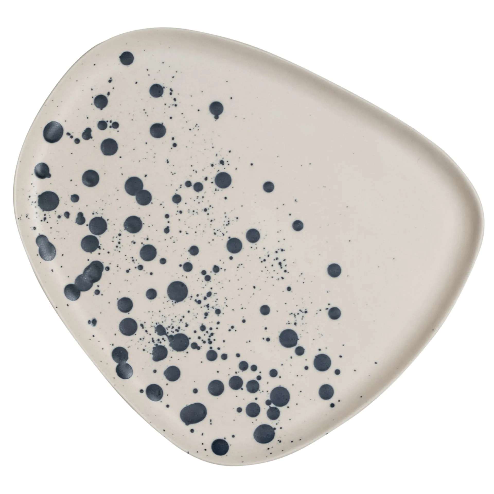 Dottie tallrik 21 cm, Svart-vit Byon