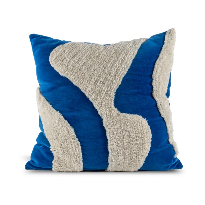 Fluffy kudde - Blue-beige, 50x50 cm - Byon