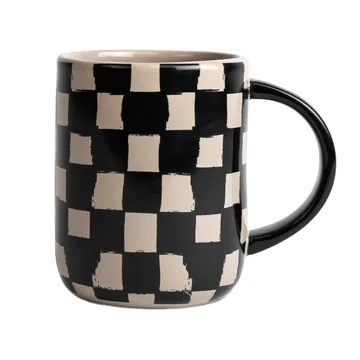 Liz mugg check 28 cl - Svart-beige - Byon