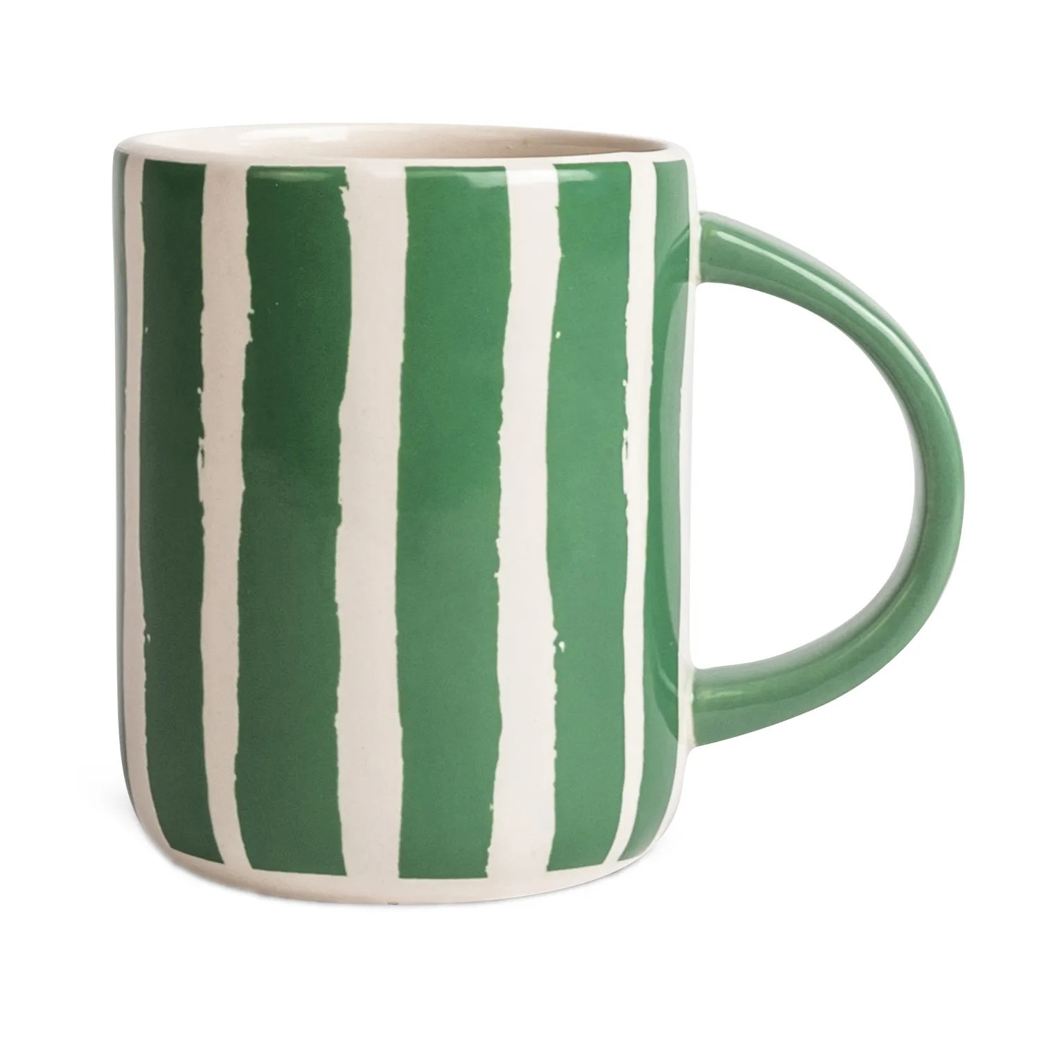 Liz mugg stripe 28 cl, Grön-vit Byon