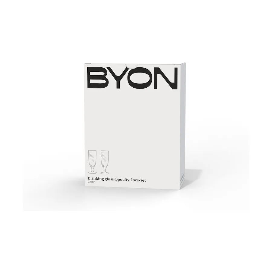 Opacity dricksglas 37 cl 2-pack, Klar Byon