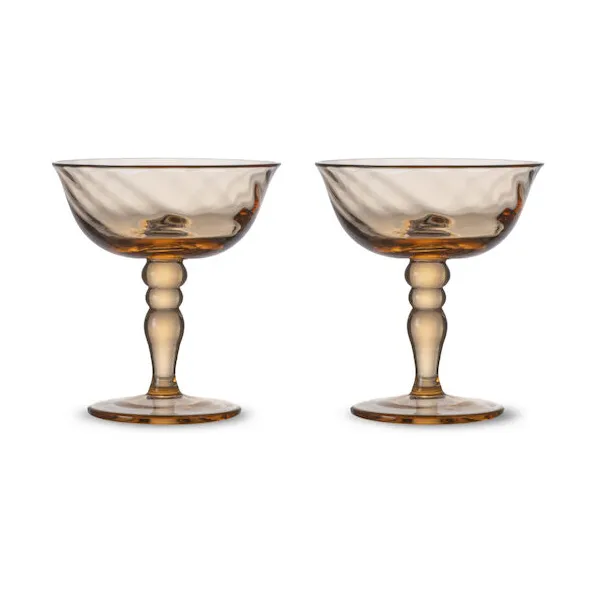Opacity italiensk champagnekupa 15 cl 2-pack - Persika - Byon