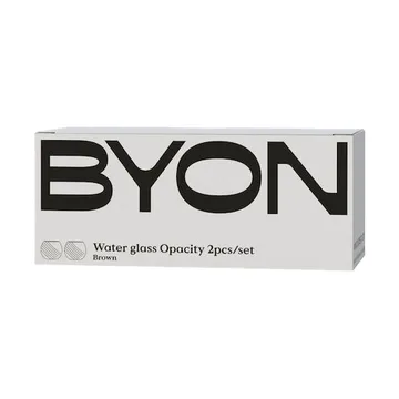 Opacity vattenglas 22 cl 2-pack - Brun - Byon